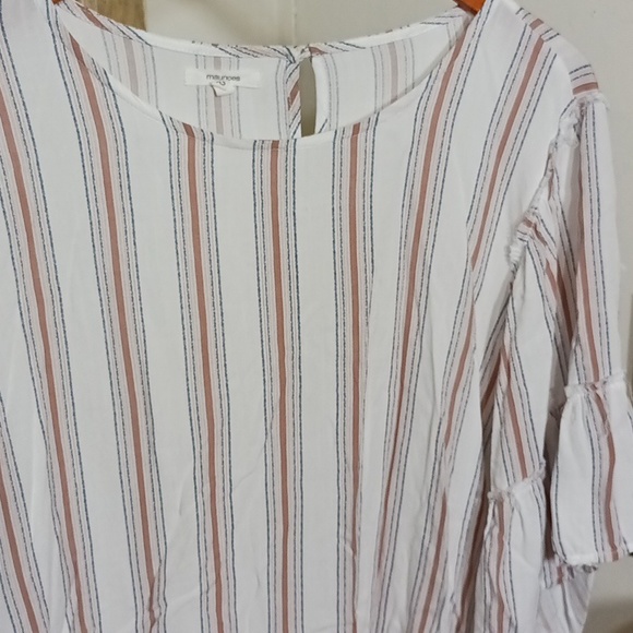 Maurices striped ruffled sleeve blouse - Picture 4 of 6